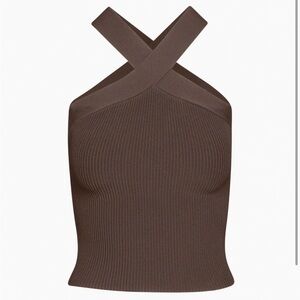 Aritzia Babaton Sculpt Knit Criss Cross Tank
